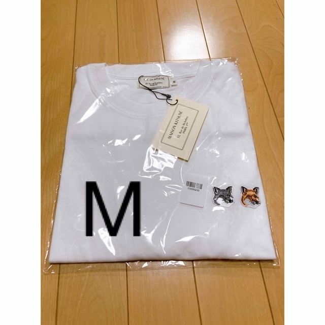 MAISON KITSUNE'(メゾンキツネ)の19 M メゾンキツネ　ダブルフォックス　Tシャツ レディースのトップス(Tシャツ(半袖/袖なし))の商品写真
