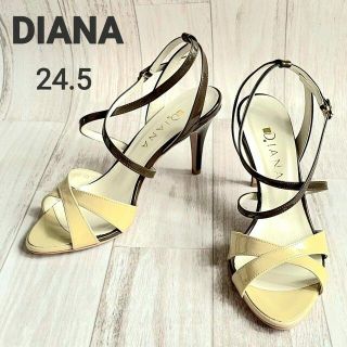 ダイアナ(DIANA)のDIANA ダイアナ ハイヒール サンダル ベージュ/ブラウン バイカラー(サンダル)