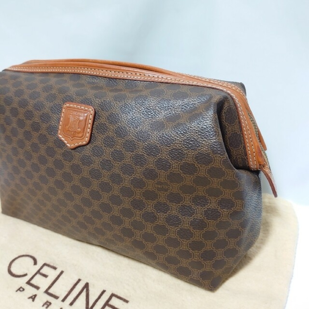 極美品 CELINE マカダム柄 大きめポーチ | www.innoveering.net