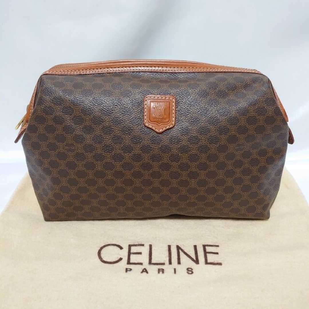 極美品 CELINE マカダム柄 大きめポーチ | www.innoveering.net