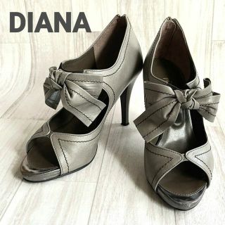 ダイアナ(DIANA)のDIANA ダイアナ ハイヒール ブーティ オープントゥ オリーブ色(ブーティ)