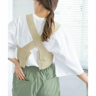 ケービーエフ(KBF)の【BEIGE】BACKクロスニットビスチェ(ニット/セーター)