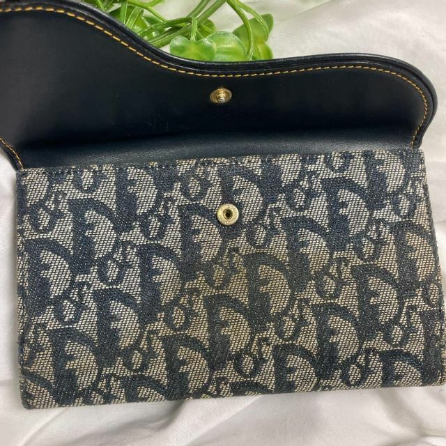 美品】Dior ディオール トロッター 三つ折り 財布 キャンパスレザー-