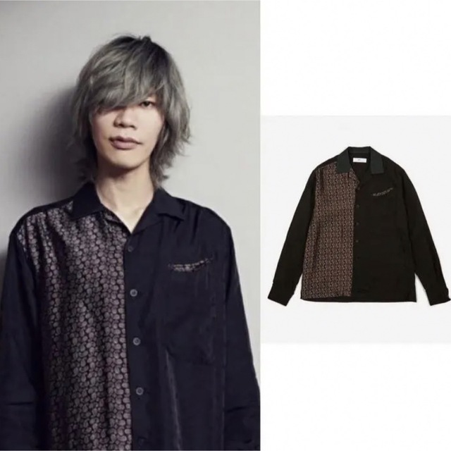 TOGA VIRILIS 19AW CUPRA JACQUARD SHIRTブラックサイズ