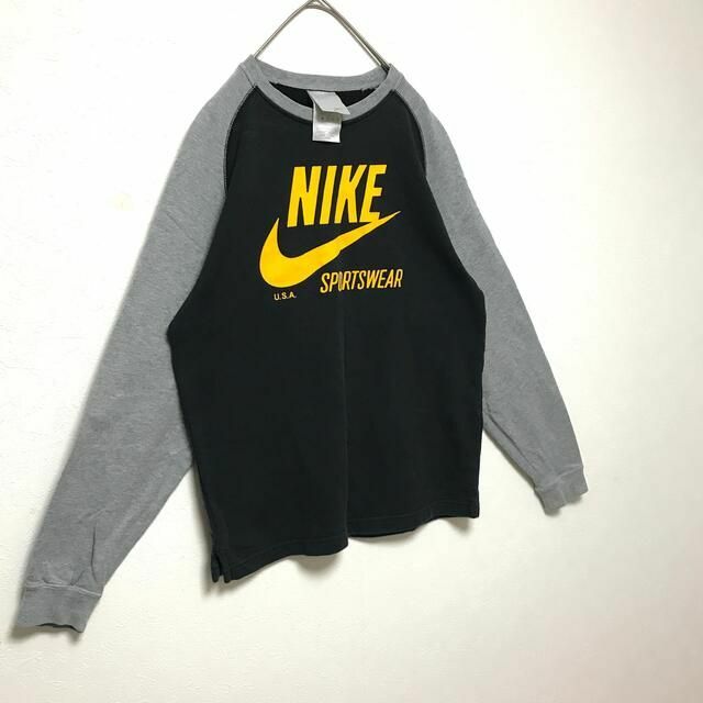 00s NIKE ナイキ  刺繍 ロゴ スウェット トレーナー ロンT