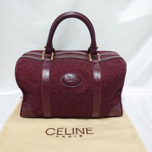 celine - 美品 CELINE マカダム柄 Ｃ馬車ロゴ ハンドバッグの+