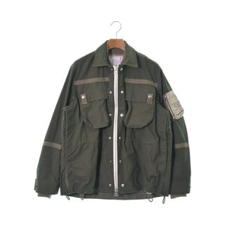 サカイ(sacai)のsacai サカイ ミリタリーブルゾン 1(S位) カーキxベージュ 【古着】【中古】(ミリタリージャケット)