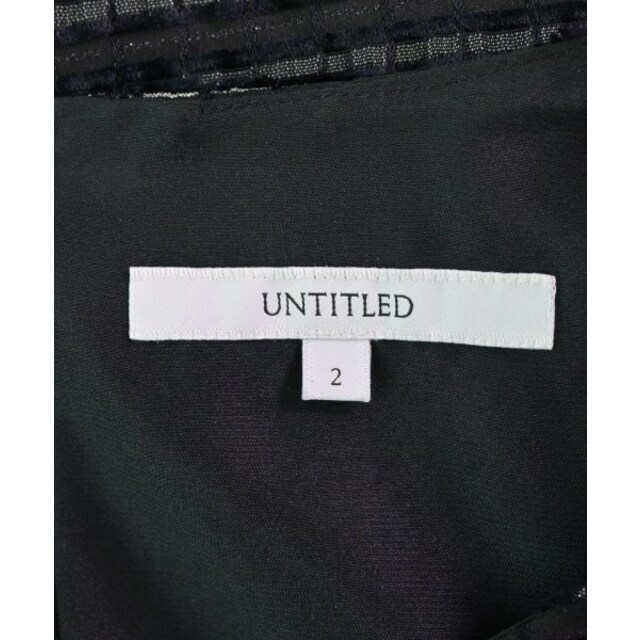 UNTITLED(アンタイトル)のUNTITLED アンタイトル ワンピース 2(M位) 黒xグレー系(ボーダー) 【古着】【中古】 レディースのワンピース(ひざ丈ワンピース)の商品写真