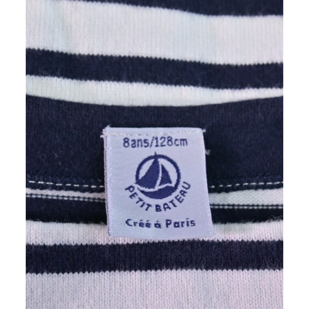 PETIT BATEAU(プチバトー)のPETIT BATEAU Tシャツ・カットソー 128 白x紺(ボーダー) 【古着】【中古】 キッズ/ベビー/マタニティのキッズ服女の子用(90cm~)(Tシャツ/カットソー)の商品写真