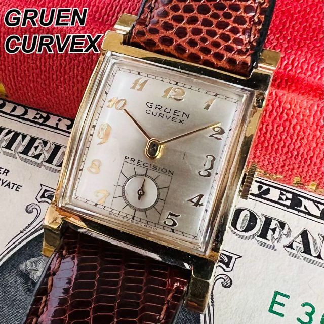GRUEN グリュエン 腕時計 メンズ ゴールド 手巻き 美麗 動作良好 金