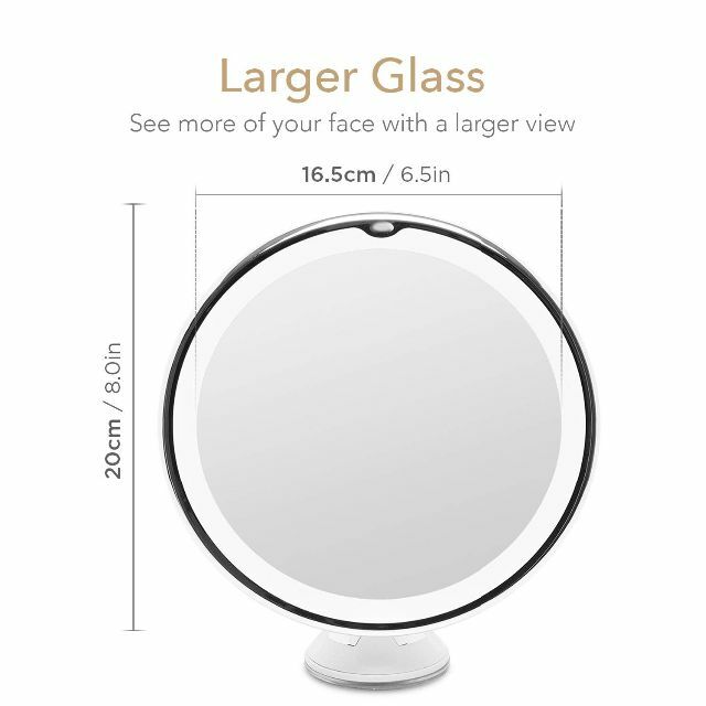 残り1点Fancii 7倍拡大鏡 LED化粧鏡 調光可能な自然光 吸盤ロック付き 5