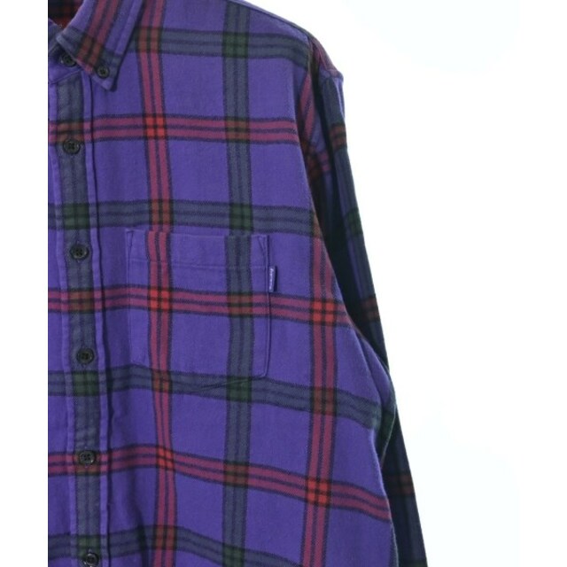 Supreme シュプリーム カジュアルシャツ S 紫xカーキx白(チェック)