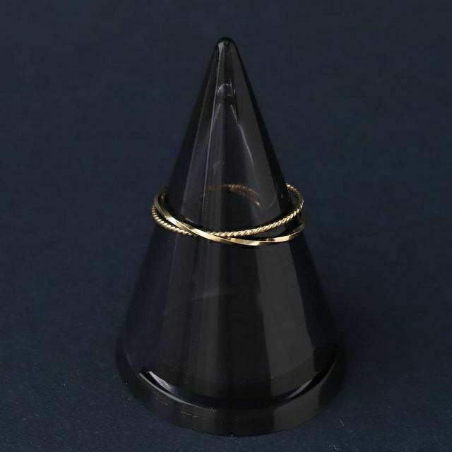 K10 イエローゴールド 2連リング（3号〜15号）【10金 刻印】日本製 指輪