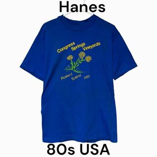 ヘインズ(Hanes)のヘインズ　Hanes 80s USA 古着　Tシャツ　ビンテージ(Tシャツ/カットソー(半袖/袖なし))