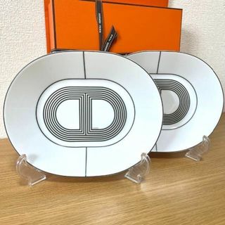 エルメス(Hermes)の【ホワイト 2枚】エルメス ラリー 24 オーバルプレート 22cm(食器)