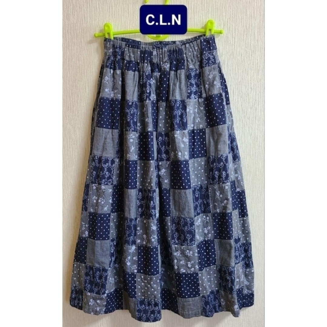 C. L. N(シーエルエヌ)の《 C.L.N・シーエルエヌ 》INDIAパッチワーク 裏地付スカート レディースのスカート(ロングスカート)の商品写真