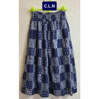 シーエルエヌ(C. L. N)の《 C.L.N・シーエルエヌ 》INDIAパッチワーク 裏地付スカート(ロングスカート)