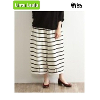 《 Lintu Laulu 》裾タックボーダーパンツ・サルエルパンツ(カジュアルパンツ)