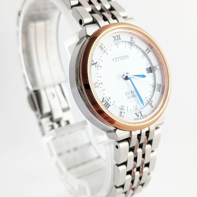 CITIZEN(シチズン)の箱付きCITIZEN EXCEED 白蝶貝 6Pダイヤ エクシード エコドライブ レディースのファッション小物(腕時計)の商品写真