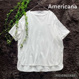 アメリカーナ(AMERICANA)の☆専用☆   Americana 前後ロゴラウンドヘムTシャツ(Tシャツ(半袖/袖なし))