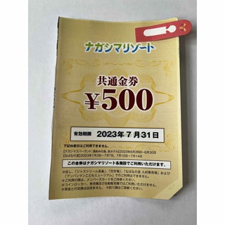 ナガシマリゾート　共通金券500円(その他)