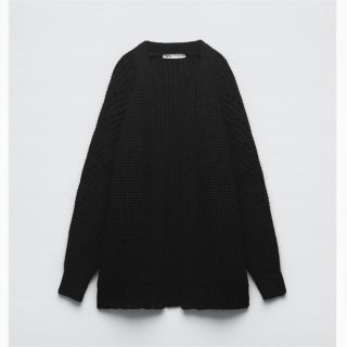 ザラ(ZARA)のZARA ロングオープンニットカーディガン(カーディガン)