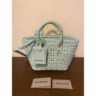 バレンシアガ(Balenciaga)のBALENCIAGA バレンシアガ BISTRO ビストロ XS ミント(かごバッグ/ストローバッグ)