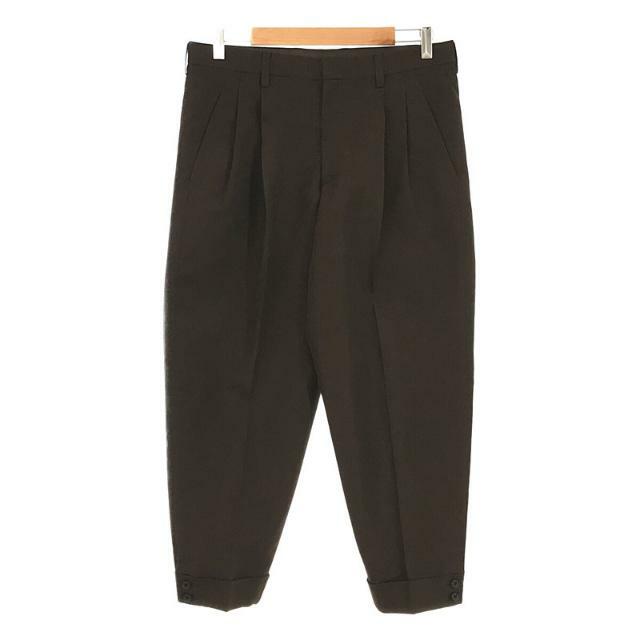 【美品】  kolor / カラー | 2020AW W/E サージ PANT タック スラックス パンツ | 2 | BROWN | メンズ