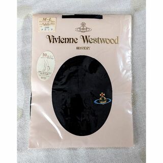 ヴィヴィアンウエストウッド(Vivienne Westwood)のヴィヴィアンウエストウッド ストッキング（50デニール） オーヴ刺繍 黒(タイツ/ストッキング)