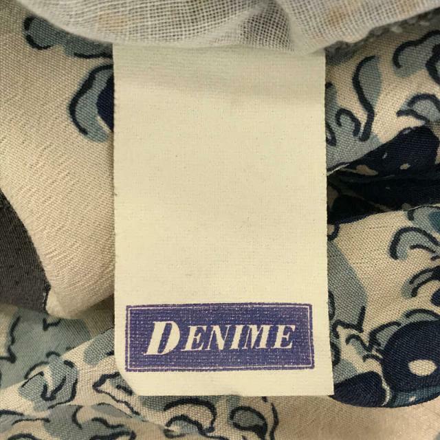 DENIME(ドゥニーム)のDENIME / ドゥニーム | 1990s～ 旧タグ ORIZZONTI オリゾンティ 浮世絵 波 レーヨン アロハ オープンカラー シャツ | M | グレー | メンズ メンズのトップス(Tシャツ/カットソー(半袖/袖なし))の商品写真