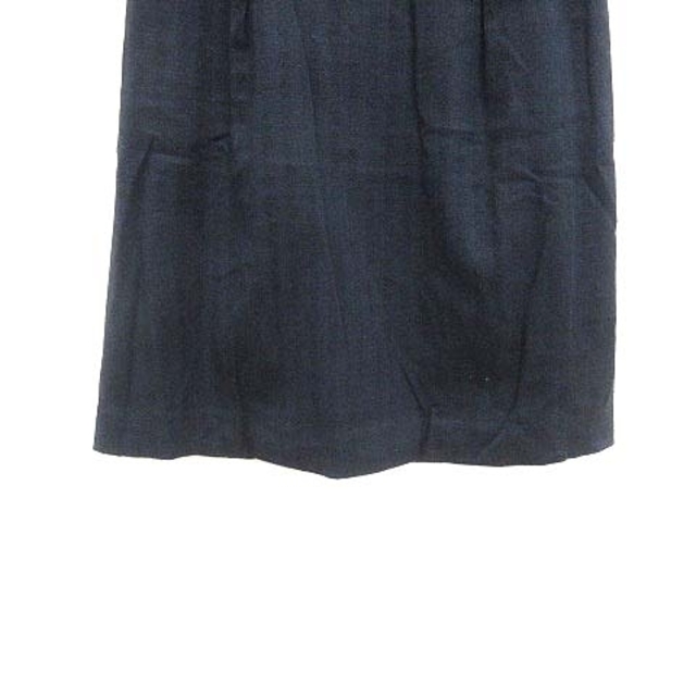 Harriss(ハリス)のHARRISS 台形スカート ひざ丈 麻混 リネン混 36 紺 ネイビー /YK レディースのスカート(ひざ丈スカート)の商品写真