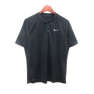 ナイキ(NIKE)のNIKE スポーツウェア Tシャツ カットソー ヘンリーネック 半袖 M 黒(その他)