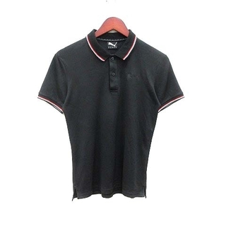 プーマ(PUMA)のPUMA ポロシャツ カットソー ワンポイント 半袖 XS 黒 ブラック /YK(ポロシャツ)