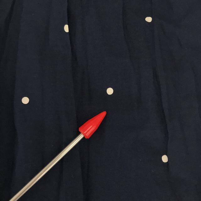 MARGARET HOWELL(マーガレットハウエル)のMARGARET HOWELL / マーガレットハウエル | コットン ドット タック フレア スカート ペチコート付き | 1 | ネイビー | レディース レディースのスカート(ロングスカート)の商品写真