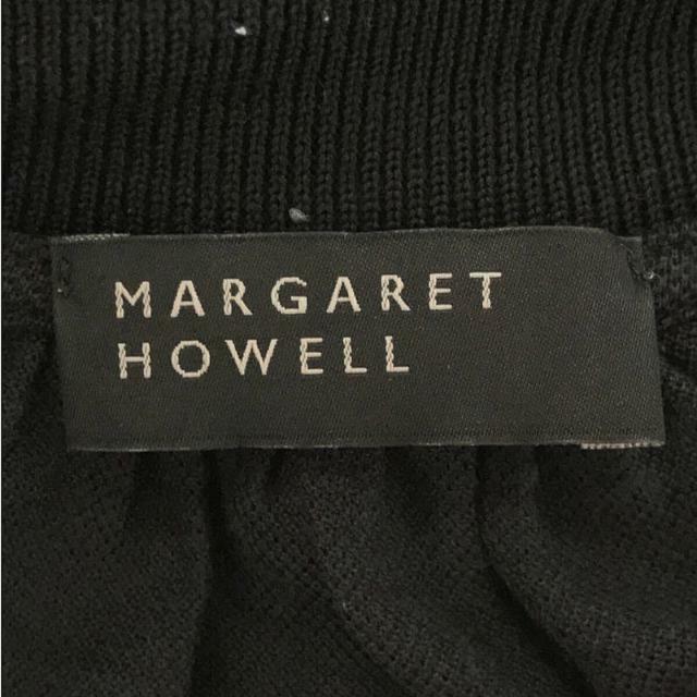 MARGARET HOWELL(マーガレットハウエル)のMARGARET HOWELL / マーガレットハウエル | シルク コットン フレンチスリーブ ポロシャツ | 2 | ブラック | レディース レディースのトップス(シャツ/ブラウス(長袖/七分))の商品写真