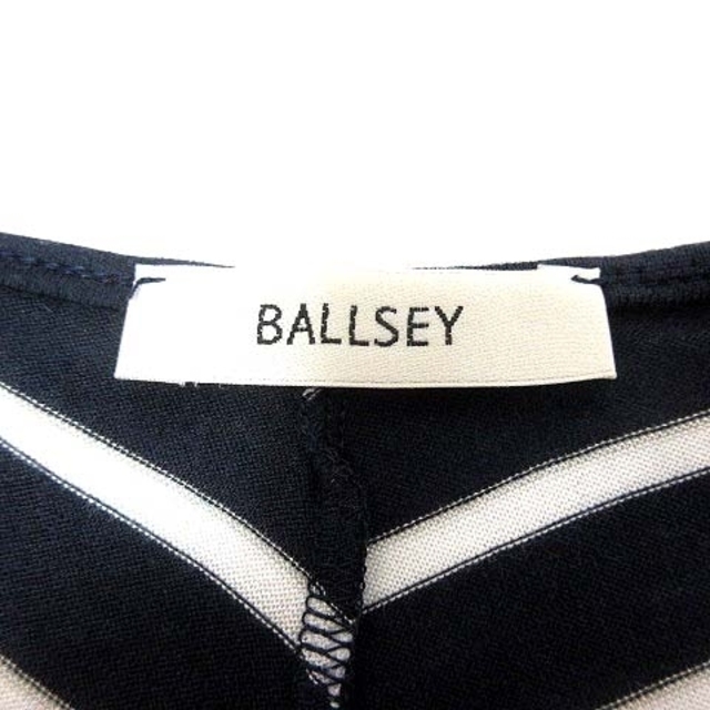 Ballsey(ボールジィ)のボールジー トゥモローランド ニット カットソー ボーダー 半袖 38 紺 白 レディースのトップス(ニット/セーター)の商品写真