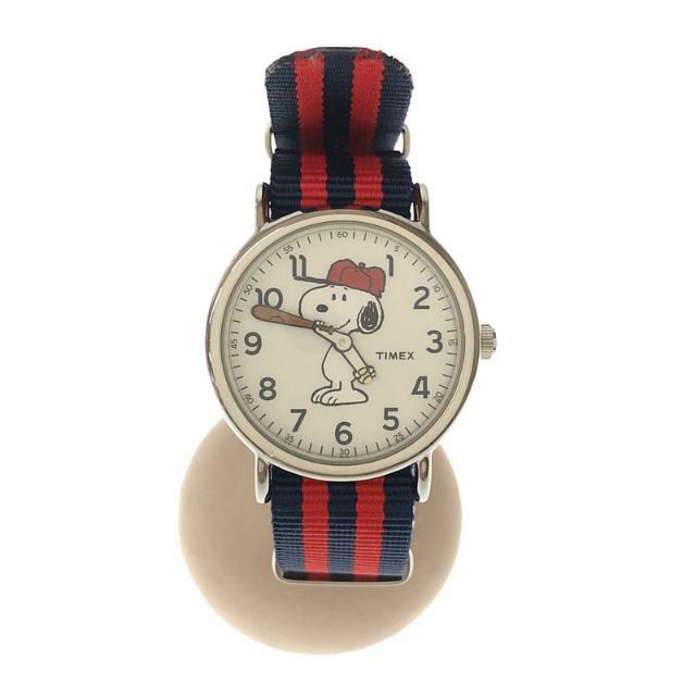 TIMEX(タイメックス)の【美品】  TIMEX / タイメックス | × PEANUTS / ピーナッツ コラボ 別注 スヌーピー 腕時計 替えベルト付属有 | ー | レッド | レディース レディースのファッション小物(腕時計)の商品写真