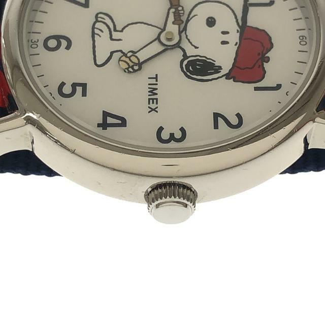 【美品】 TIMEX / タイメックス | × PEANUTS / ピーナッツ コラボ 別注 スヌーピー 腕時計 替えベルト付属有 | ー | レッド  | レディース