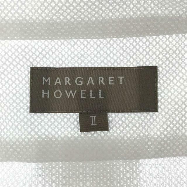 MARGARET HOWELL(マーガレットハウエル)のMARGARET HOWELL / マーガレットハウエル | コットン 半袖 ワイド シャツ | 2 | ホワイト | レディース レディースのトップス(シャツ/ブラウス(半袖/袖なし))の商品写真