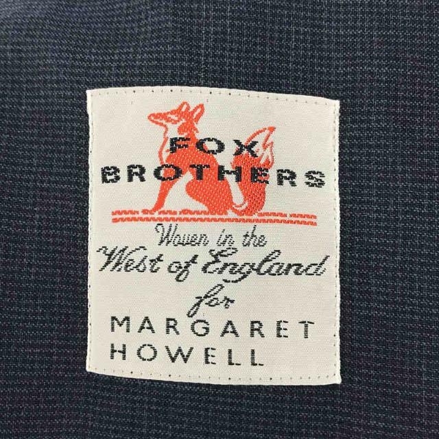 その他MARGARET HOWELL / マーガレットハウエル | × FOX BROTHERS フォックスブラザーズ 別注 ウール チェック サイドジップ ワイド パンツ | 1 | ネイビー | レディース