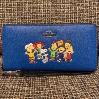 COACH 新品 スヌーピー ブルー 長財布 コーチ レディース 小物 青 財布