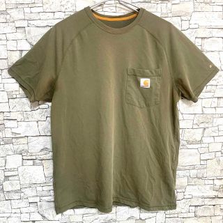 カーハート(carhartt)のcarhartt カーハート 胸ポケットロゴ半袖Tシャツ カットソー カーキ M(Tシャツ/カットソー(半袖/袖なし))