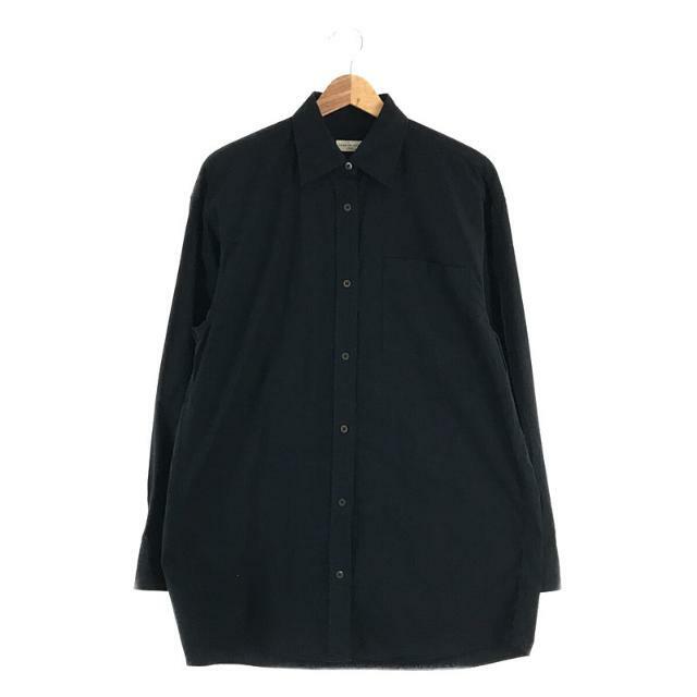 【美品】  DRIES VAN NOTEN / ドリスヴァンノッテン | ハンガリー製 ビッグシルエット コットン レギュラーカラー シャツ | S | ネイビー | レディーストップス