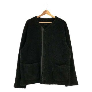 エンジニアードガーメンツ(Engineered Garments)の【美品】  Engineered Garments / エンジニアドガーメンツ | 2022AW Knit Cardigan - Wool Poly Shaggy Knit ノーカラー フリース ボア ニット カーディガンルゾン | M | チャコール | メンズ(カーディガン)