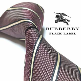 バーバリーブラックレーベル(BURBERRY BLACK LABEL)のバーバリーブラックレーベル　ネクタイ　レジメンタル　ストライプ　ハイブランド(ネクタイ)