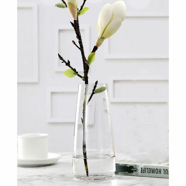 色: 透明Yuumingガラス フラワーベース 花器 花瓶 22cm 透明
