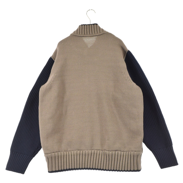 Sacai サカイ 23SS Eric Haze Code Embroidery Knit Blouson 23-02985M エリックヘイズ エンブロイダリーロゴ ニットジャケット ブラウン