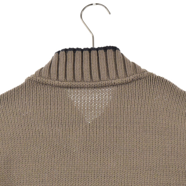 Sacai サカイ 23SS Eric Haze Code Embroidery Knit Blouson 23-02985M エリックヘイズ エンブロイダリーロゴ ニットジャケット ブラウン