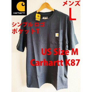 カーハート(carhartt)のメンズL～XL相当USサイズM カーハート K87ポケット半袖Tシャツ紺ネイビー(Tシャツ/カットソー(半袖/袖なし))