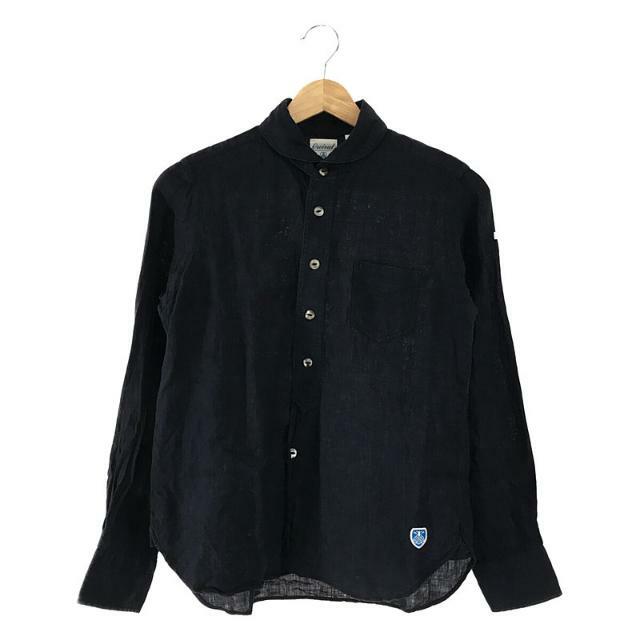ORCIVAL(オーシバル)のORCIVAL / オーチバル | リネン100％ シャツ | 0 | ネイビー | レディース レディースのトップス(Tシャツ(半袖/袖なし))の商品写真